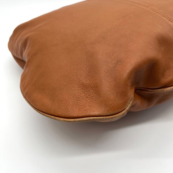 Badgley Mischka Acorn Brown Leather Hobo Bag - Picture 8 of 10
